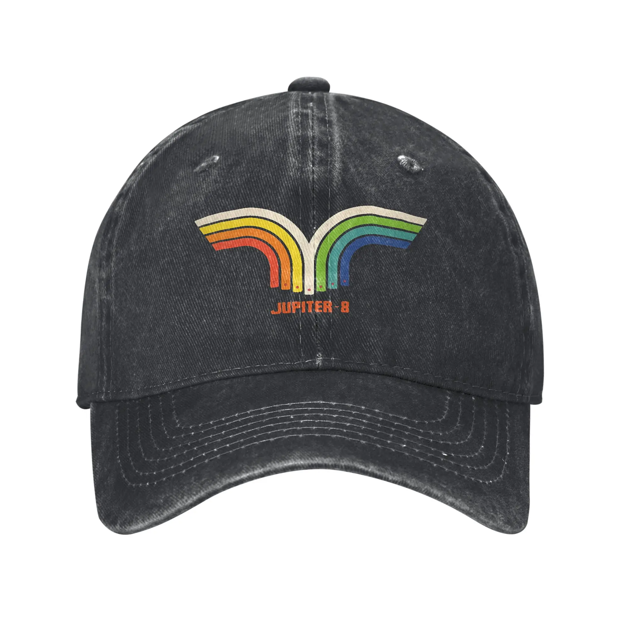 Roland Jupiter 8 Rainbow bedruckte Mützen für Herren und Damen, Baumwolle, Trucker-Mütze, Freizeitkleidung, Baseballkappe, verstellbar