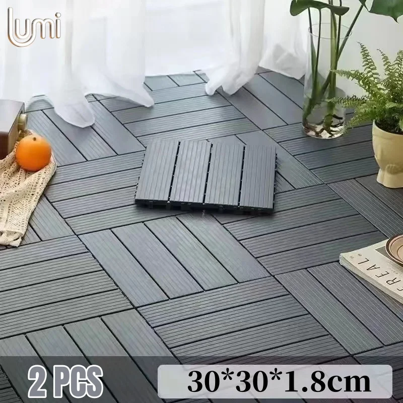 

Garden Flooring Plastic Wood Flooring Courtyard Terrace Balcony Anti Mold Anti-corrosion Wear-resistant Splicing Floor Boards