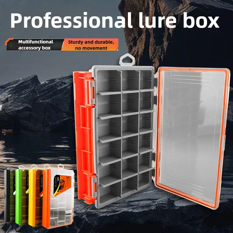 

Waterproof Bait & Lure Organizer - Sealed Fishing Tackle Storage Box for Camping Removable Dividers Outdoor Gear