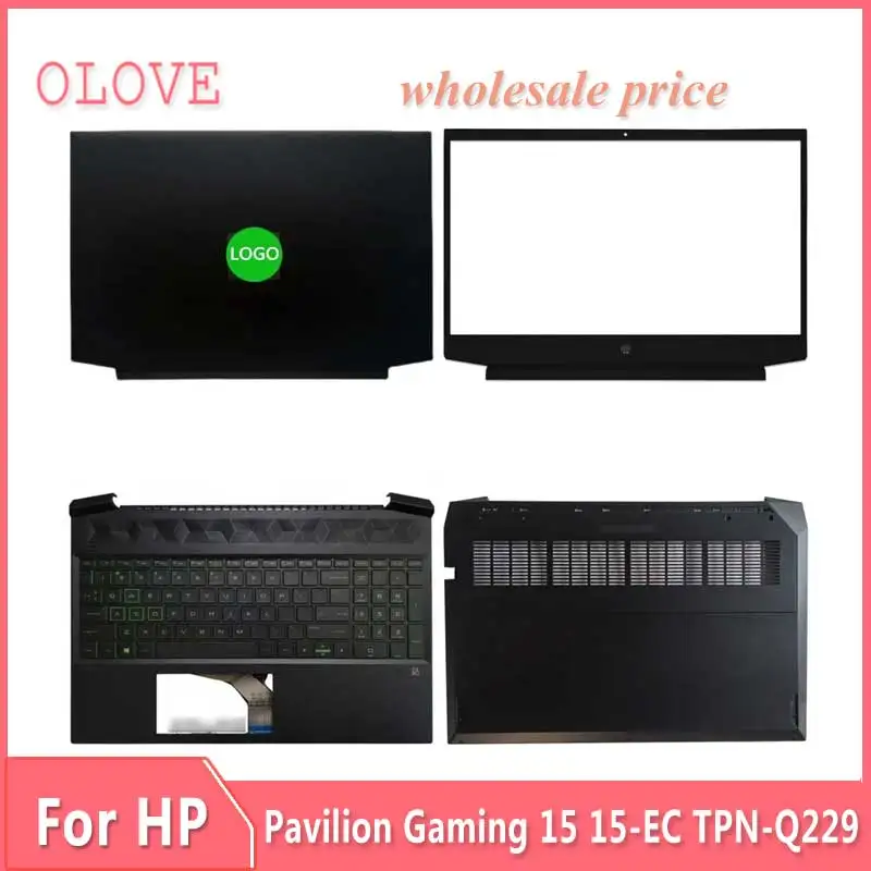 

Новинка для ноутбука HP Pavilion Gaming 15 15-EC, задняя крышка ЖК-дисплея, передняя панель, верхняя Подставка для рук, Нижняя основа, Фотоэлементы с клавиатурой, петли