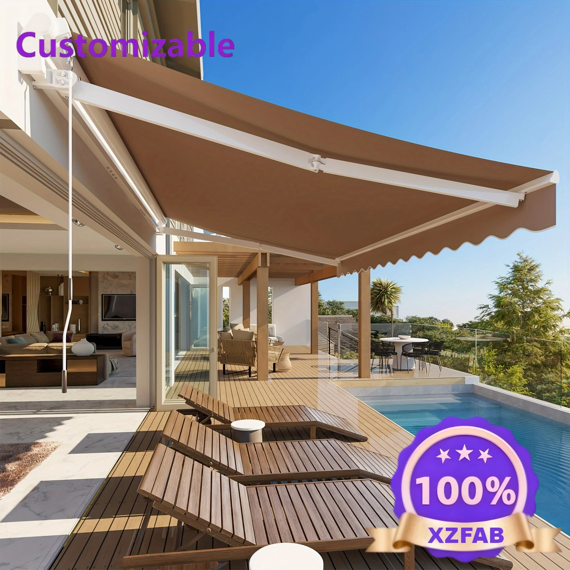 Factory Direct 2026 Retractable Awning for Patios, Providing Sun Protection for Outdoor Spaces Like Shops, Restaurants, Cafes