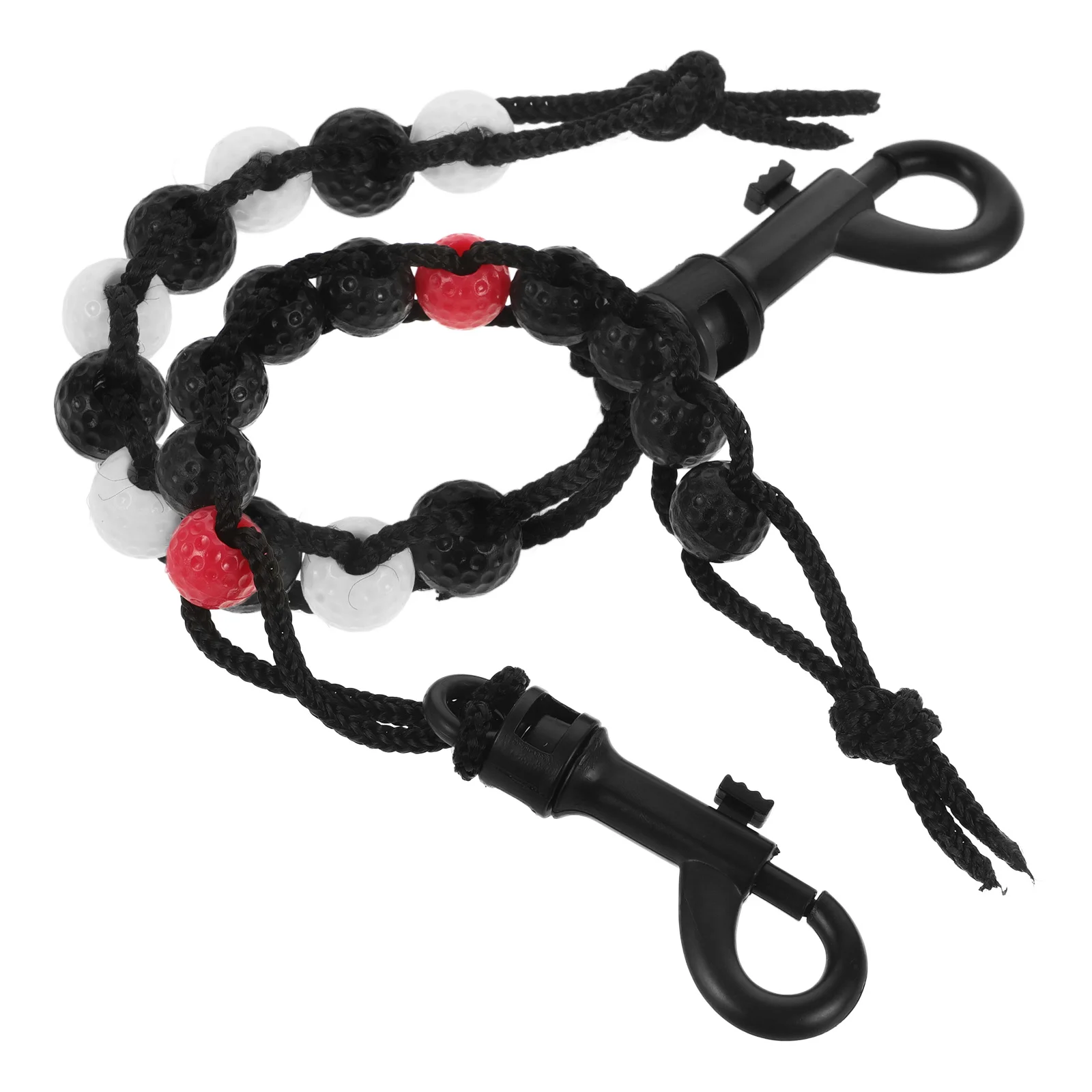 

2Pcs Wrist Golf Score Counter Plastic Beads Chain BlackWhite Tool Stroke Counter Training Accessories Golfs