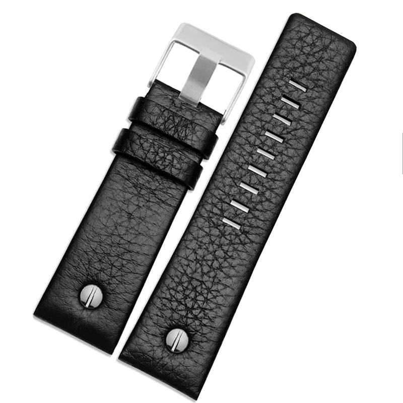 For Diesel DZ7257 1657 4323 7314 7313 7371 DZ4343 DZ7406 Leather Strap 22 24 26 27 28 30mm black brown white Men\'s watch straps