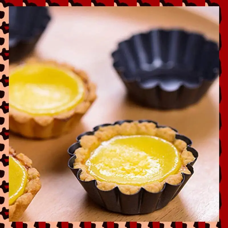 

A72P Non-Stick Tart Quiche Flan Pan Mold Muffin Cup Pie Pizza Cake Mold Cupcake Egg Tart Tartlet Baking Mold 32Pcs