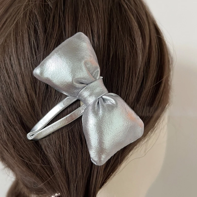 1 Pair  Bowknot Hairpin  Sweet Bowknot Side Clip Hairpin Lovely Metal Hair Barrettes Hair Accessories for Women Girls