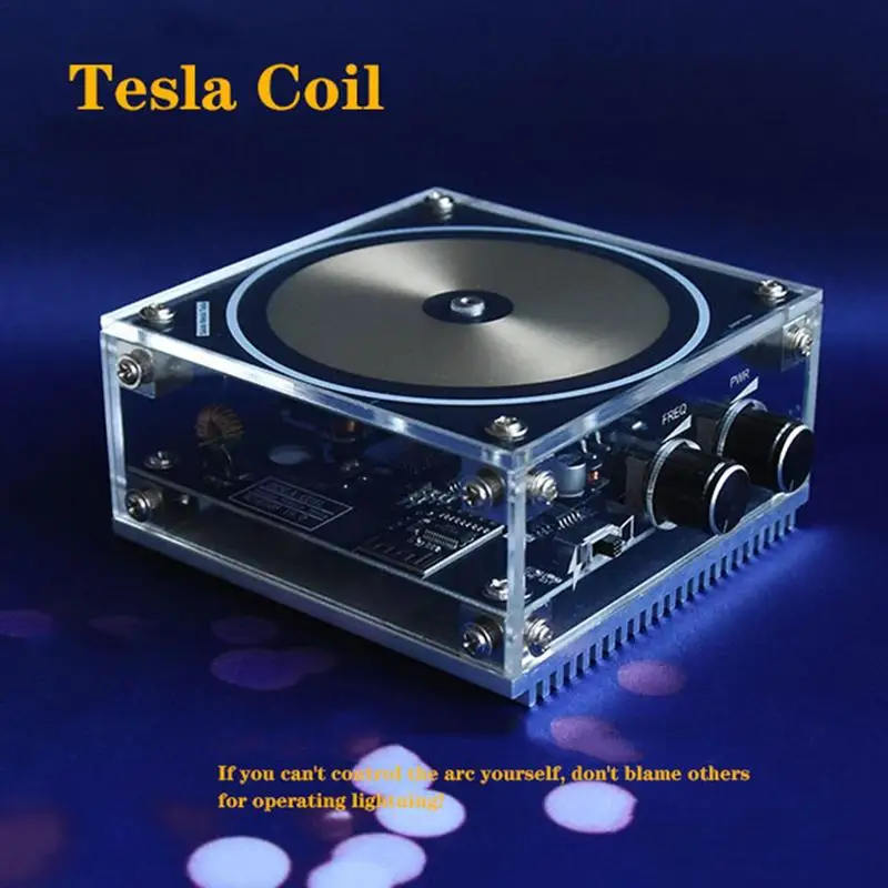 Mini Bluetooth Wireless Speaker Music Tesla Coil High Power Voltage Pulse Wireless Transmission Lighting Education Teaching Tool
