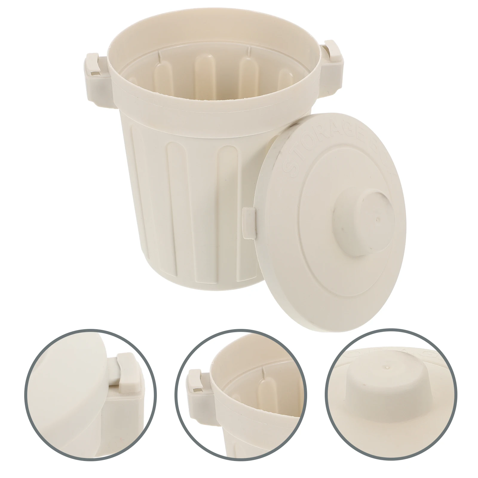 

Desktop Storage Bucket Trash Can Garbage Bin Cute Small Makeup Container Plastic Office