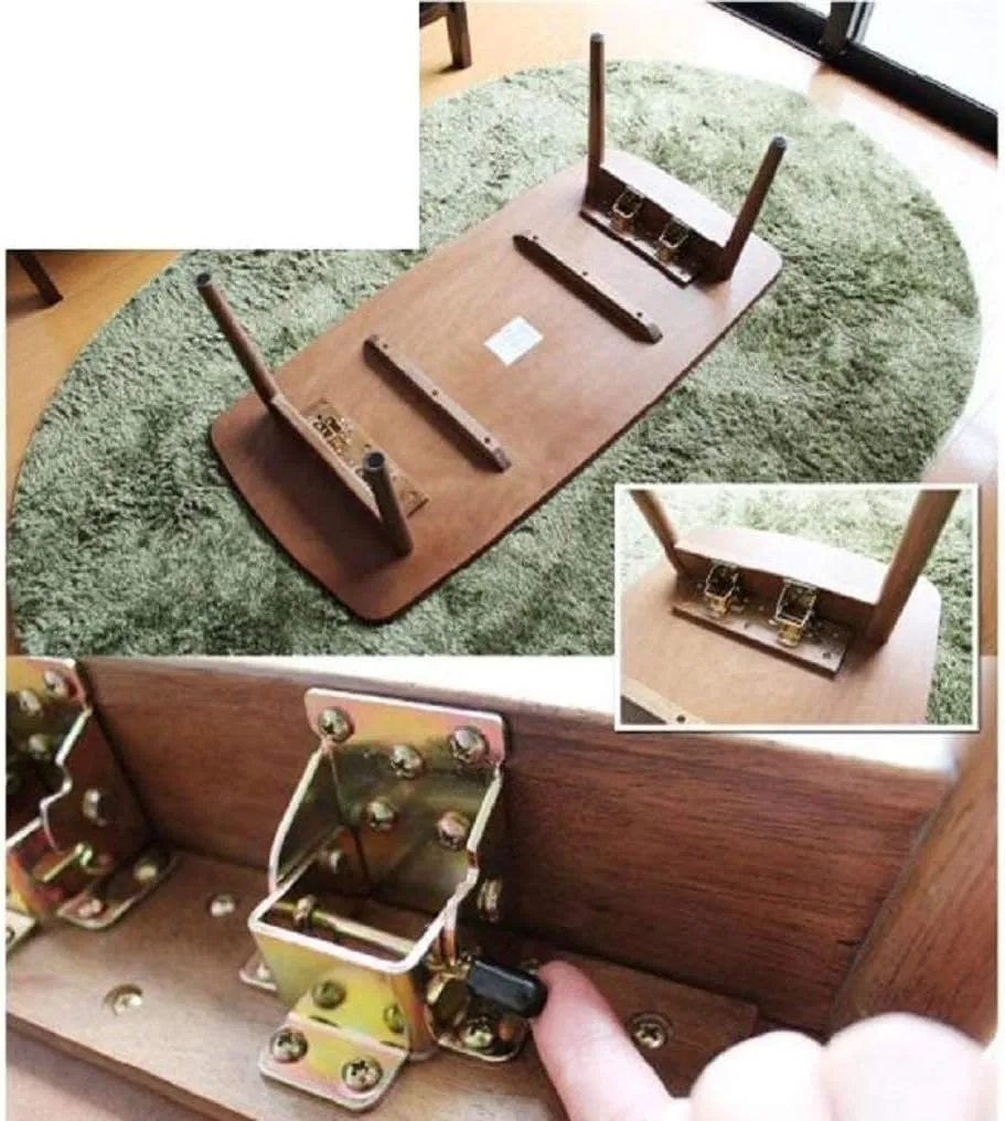 4/1Folding Table Hinge Table Leg Fold Accessories Coffee Table  Chair Bed Leg Foldable Support Brackets Furniture Hardware