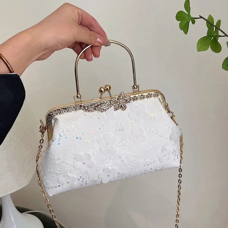 

Vintage Retro Shoulder Bag For Women Maillard Style Crossbody Bag Portable With Adjustable Long Strap