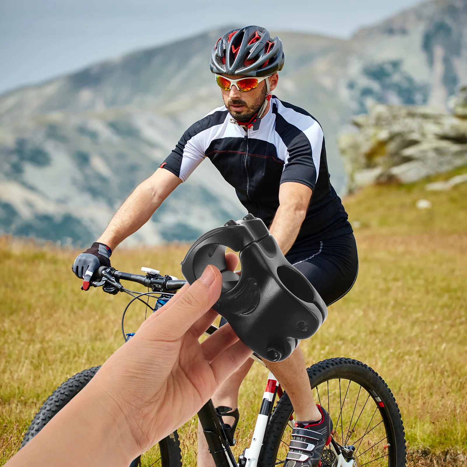 Mountain Bike Handlebar Stem Riser Lightweight Aluminum Alloy Practical Accessory for Cyclists Long Lasting Use