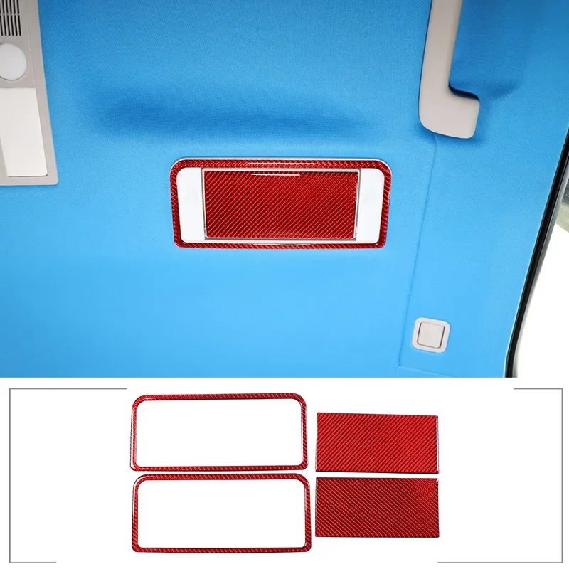 

For Audi A8 D3 2004-2012 soft carbon fiber rear cosmetic mirror panel decoration sticker interior modification accessories