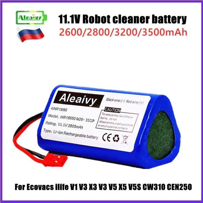 

11.1v 2600/3200/3500mAh battery for Ecovacs Life V1 V3 X3 V3 V5 X5 V5S CW310 CEN250 robot cleaning parts 18650 lithium battery