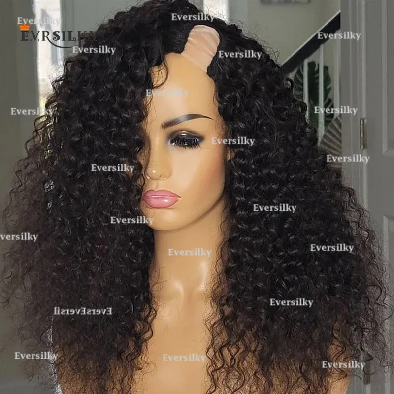 Water Wave wig U Part glue free wig Water Wave V Part wig woman's  wig density 130-250% Remi Man wig Cheap wig 100% human hair