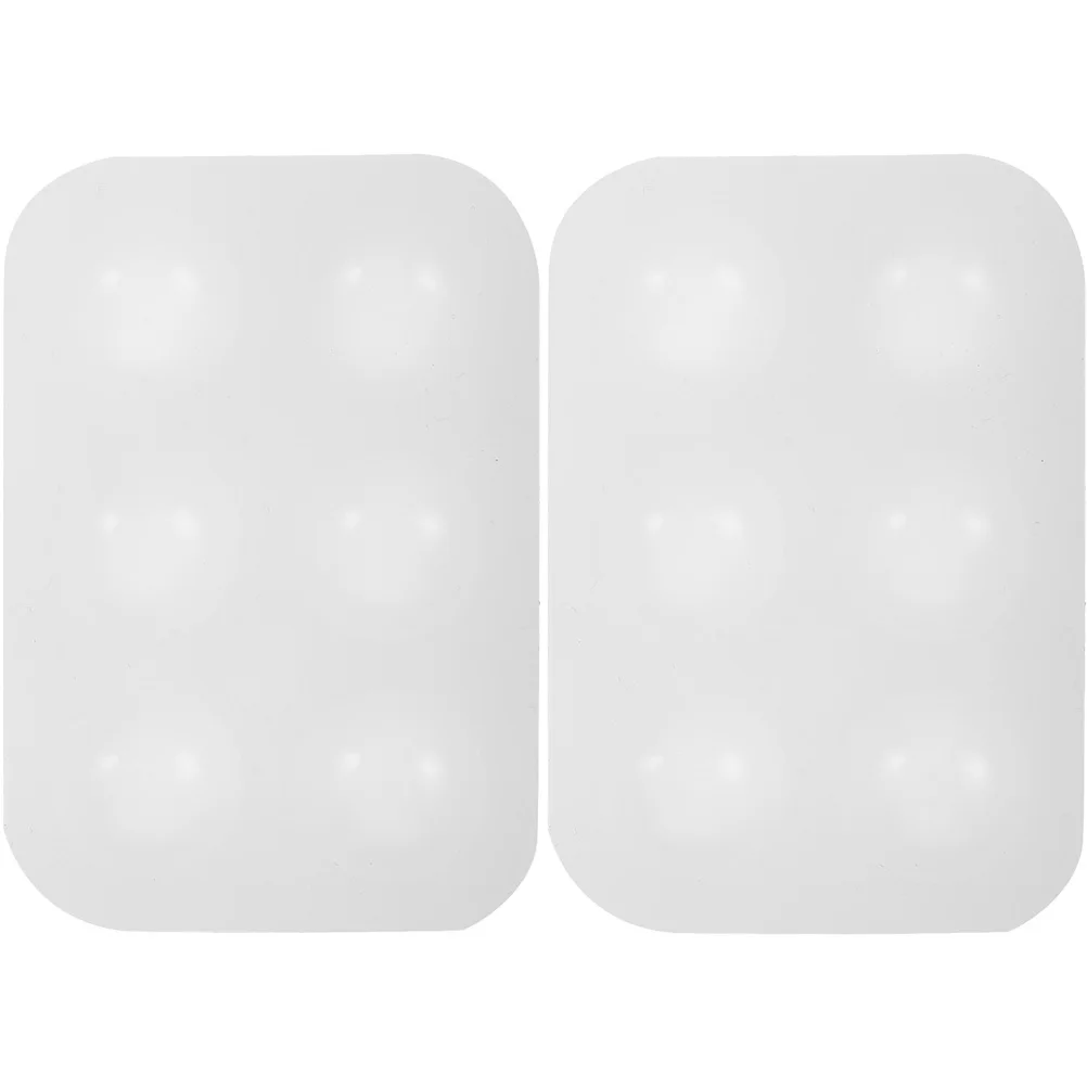 2pcs Silicone Watercolor Palette Oil Painting Tray Flexible Color Mixing Palette For Acrylic Gouache Pigment Storage Portable