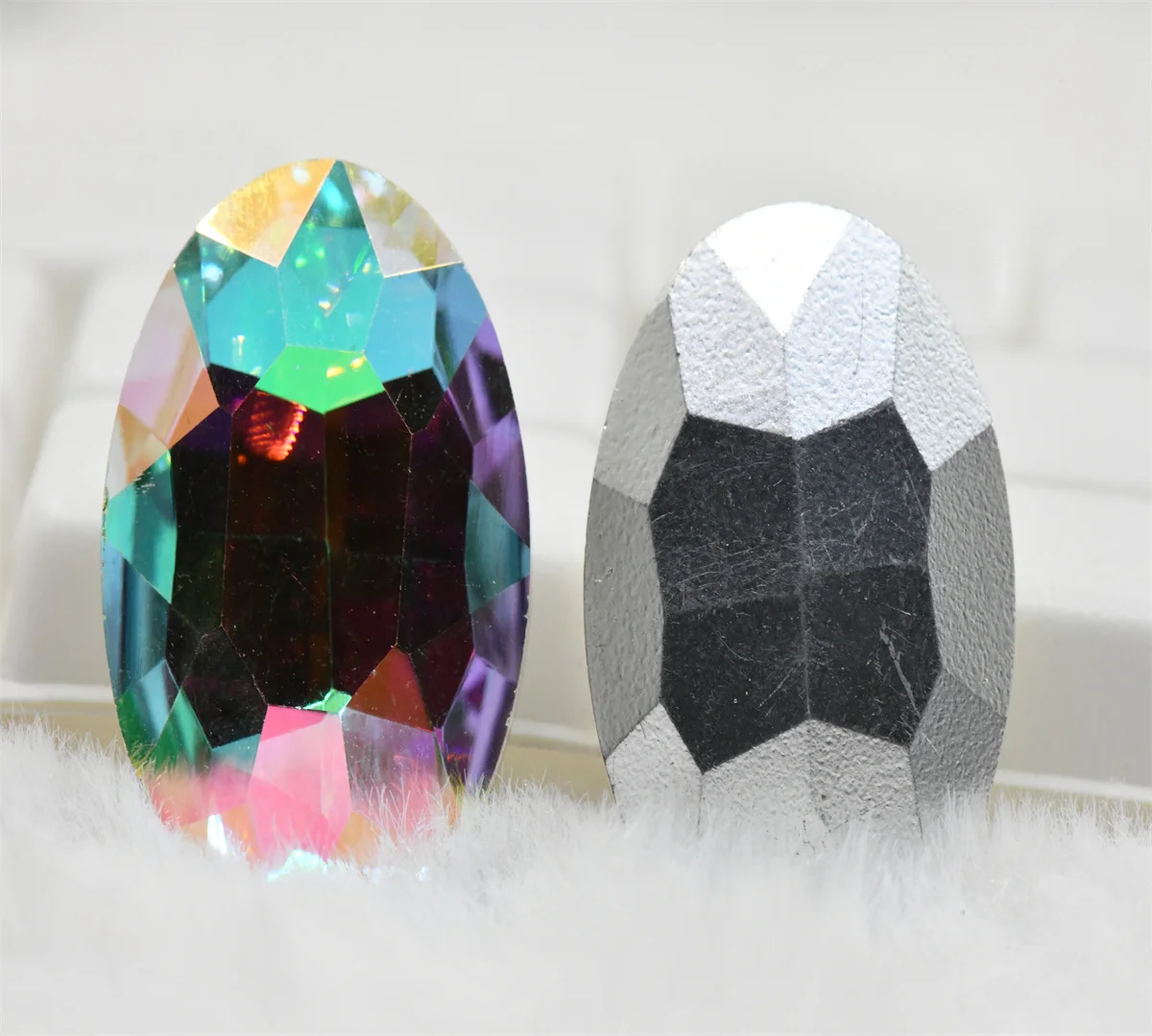 Oval Glass Crystal Pointback Rhinestone decorative crystals crafts Stones strass Beads for jewelry 20x30mm 13x18mm 10x14mm