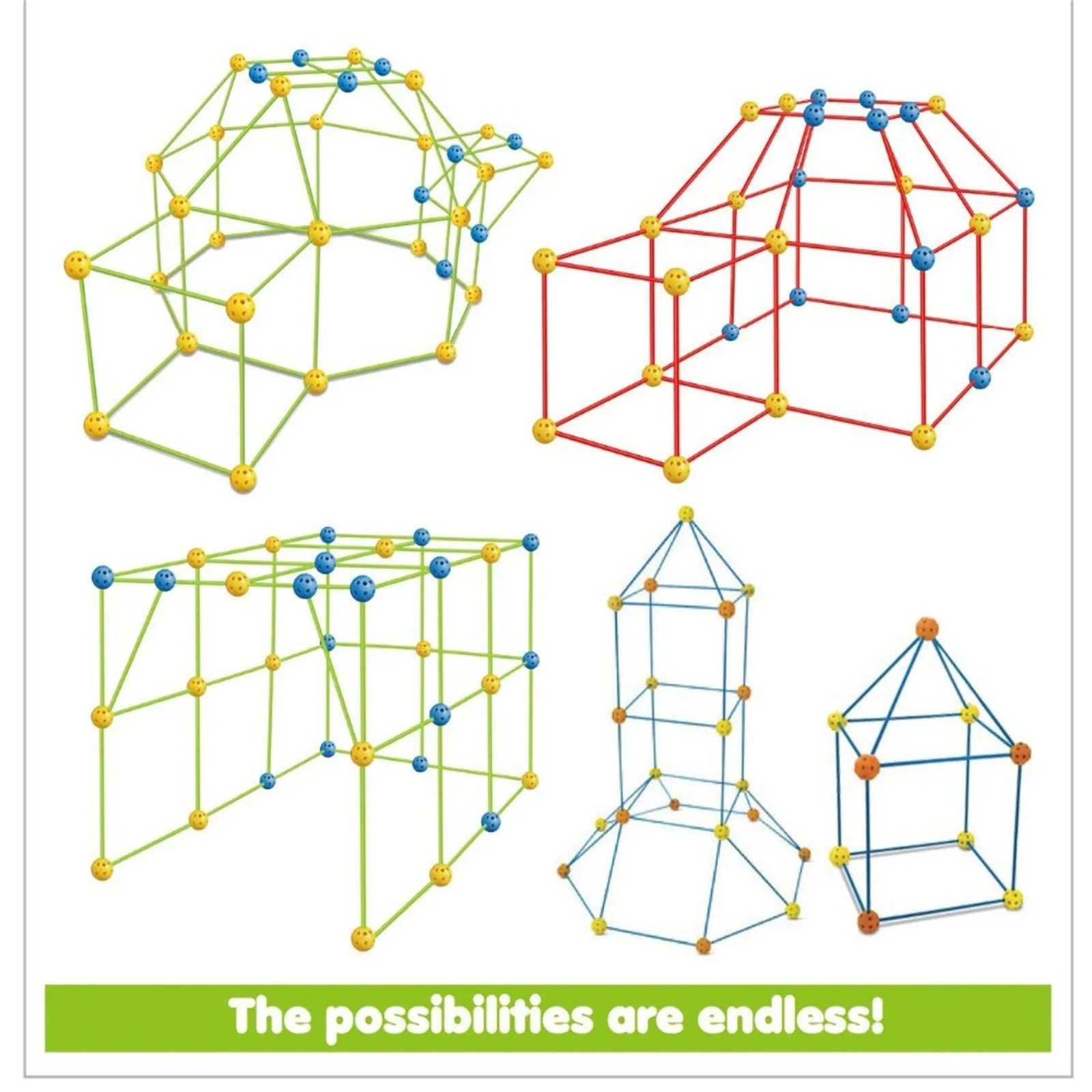 Construcción de edificios para niños, castillos, túneles, tiendas de campaña, kits, casa de juegos 3D, juguetes de construcción para niños, regalos de cumpleaños, bloques de construcción