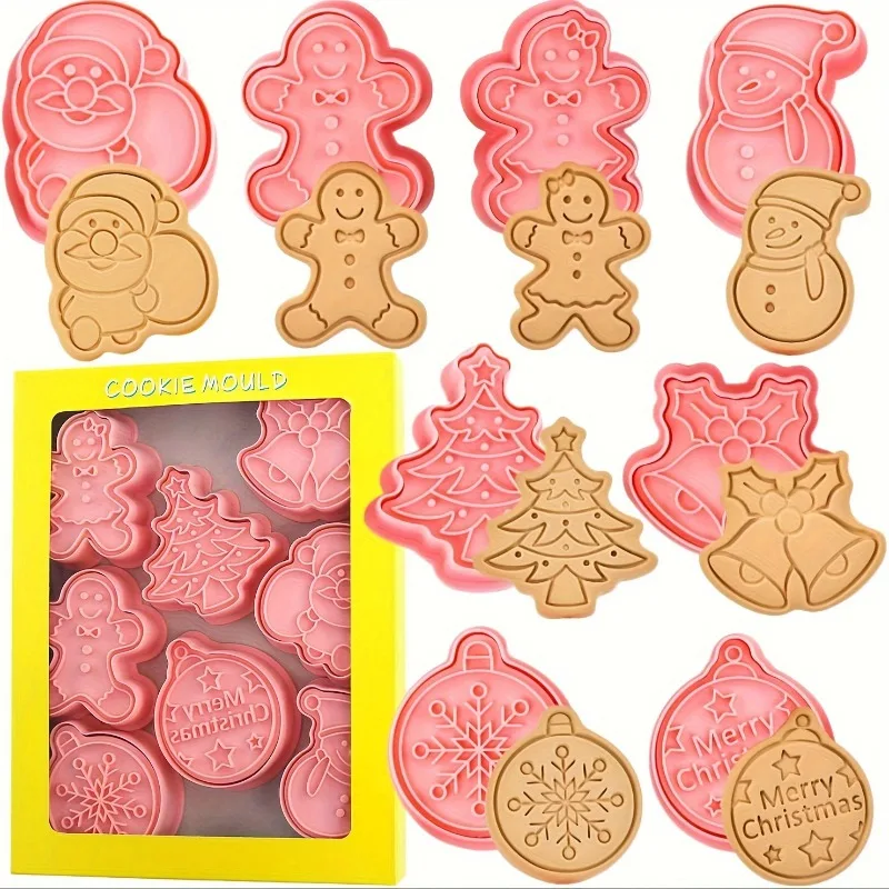 Weihnachten Cookie Form Set Kreative Backen Werkzeuge Urlaub Keks Cutter Zucker Cookie Shaper DIY Küche Zubehör für Backen