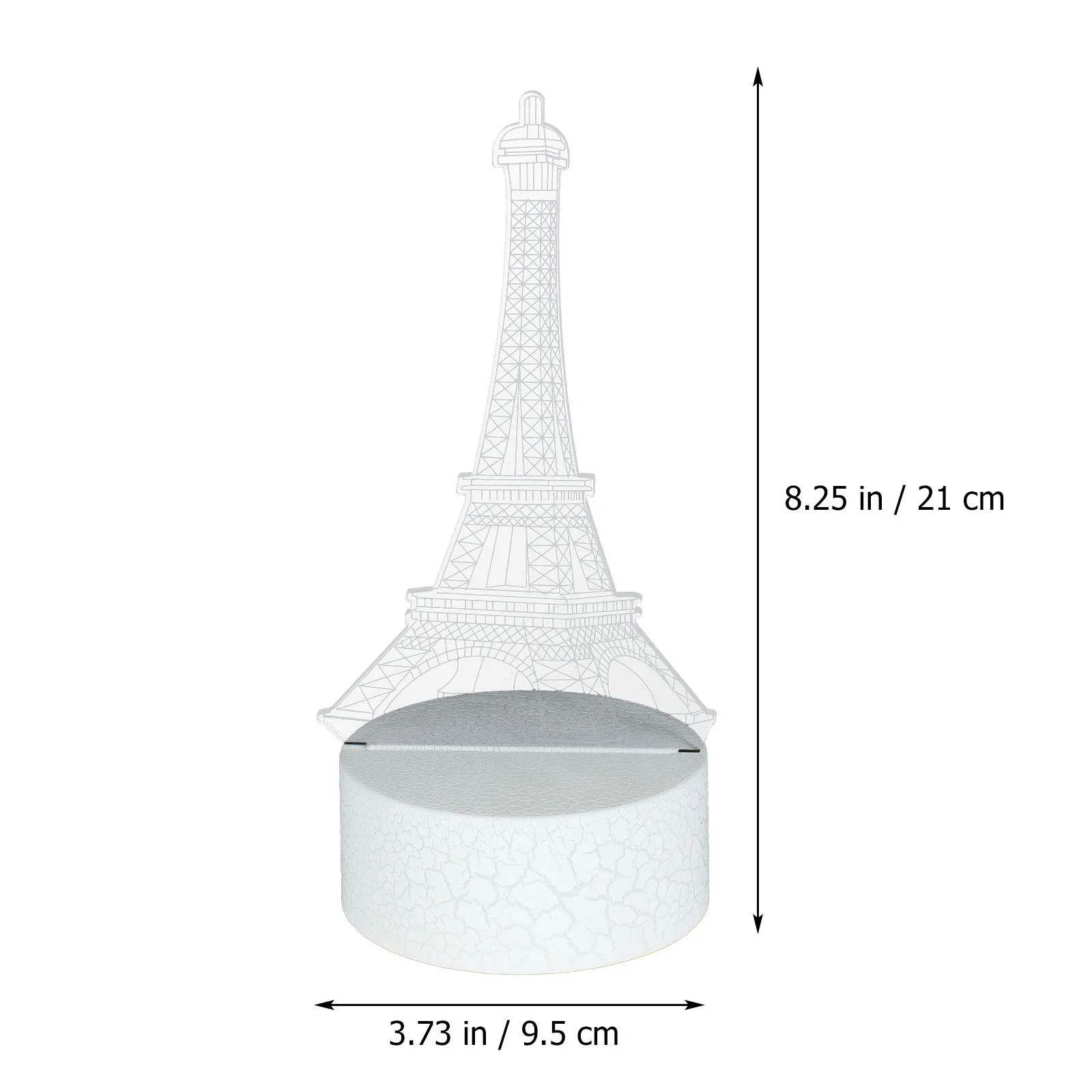 1 zestaw 1 lampka nocna 3D Mała lampka nocna Wieża Eiffla USB Lampka stołowa Ściemniana LED Prezent na lampkę