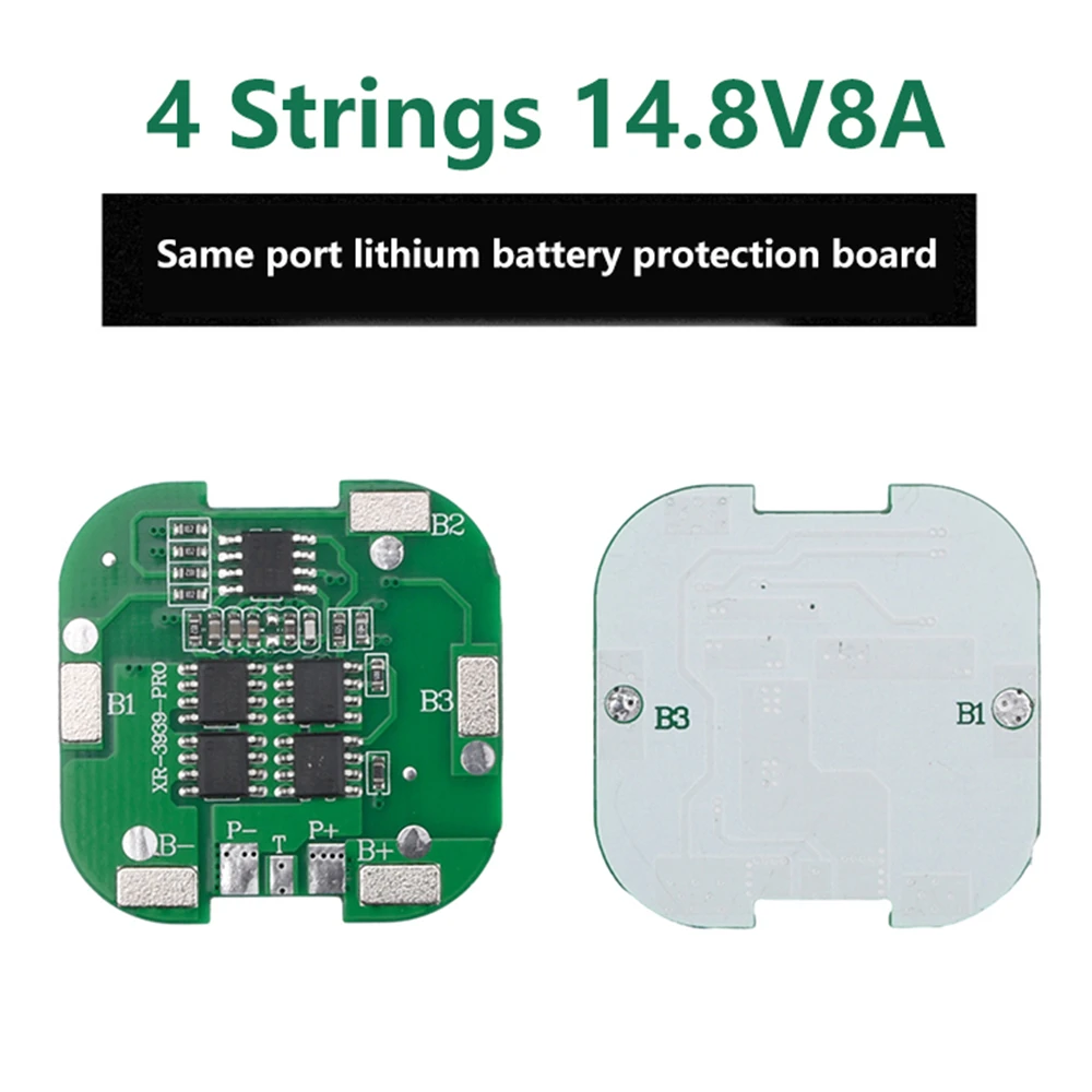 4S 14.8V /16.8V 20A 18650 Li-ion Lithium Battery Charge Board BMS with Overcurrent Short Circuit Protection Same Port Connection