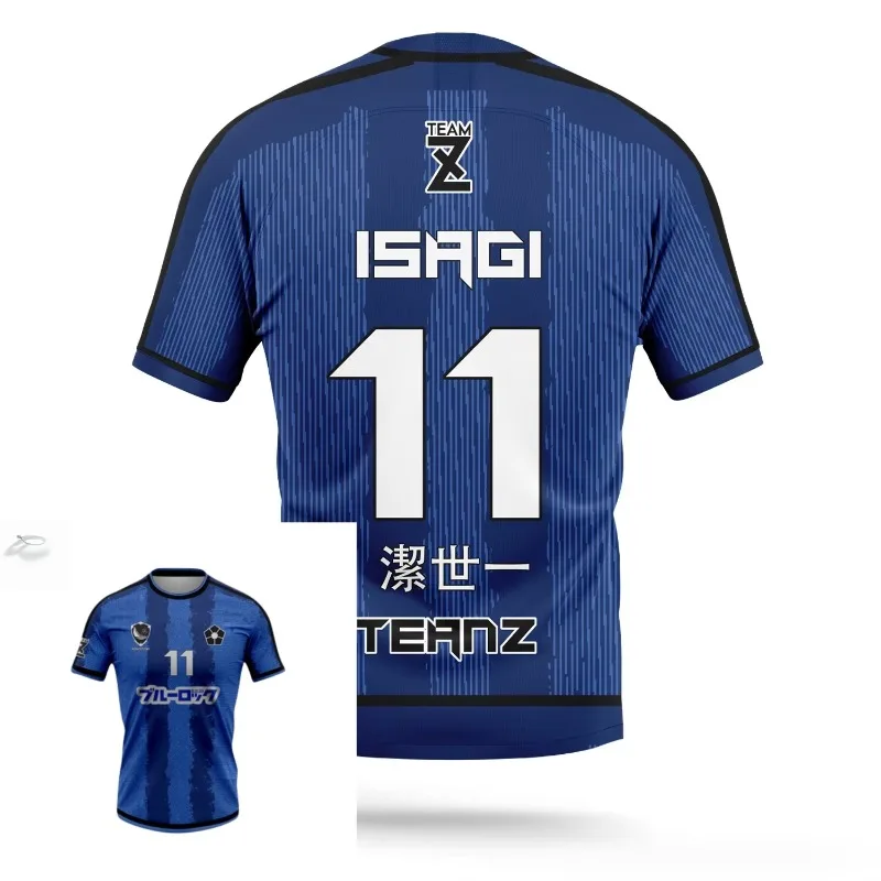 2026 Summer Blue Lock TEAM-Z Club Tee Eleven Jersey Isagi Nagi T-shirt Men And Women Clothing Character Print Tops Mans T Shirts view 2