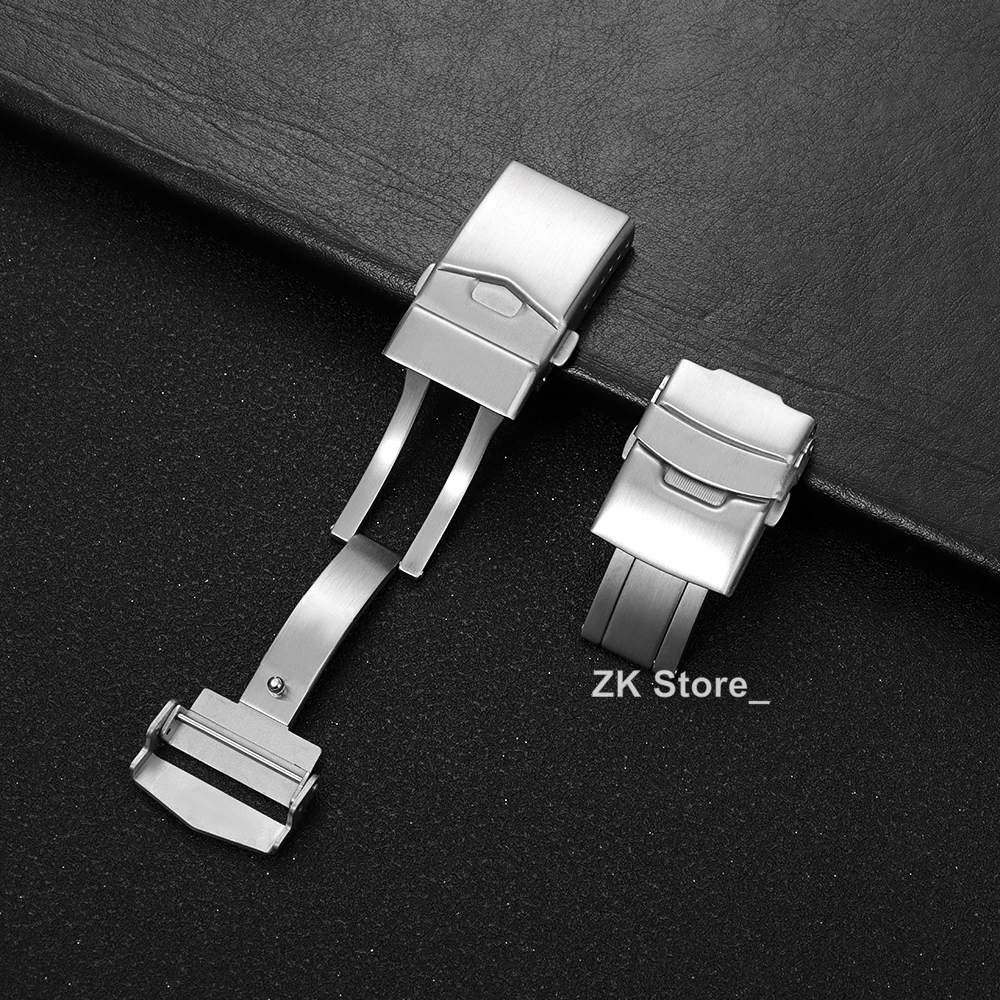 18mm 20mm 22mm Watch Clasp Folding Buckle 316L Solid Stainless Steel Men Women Watch Buckle Watch Strap Accessories with Pins