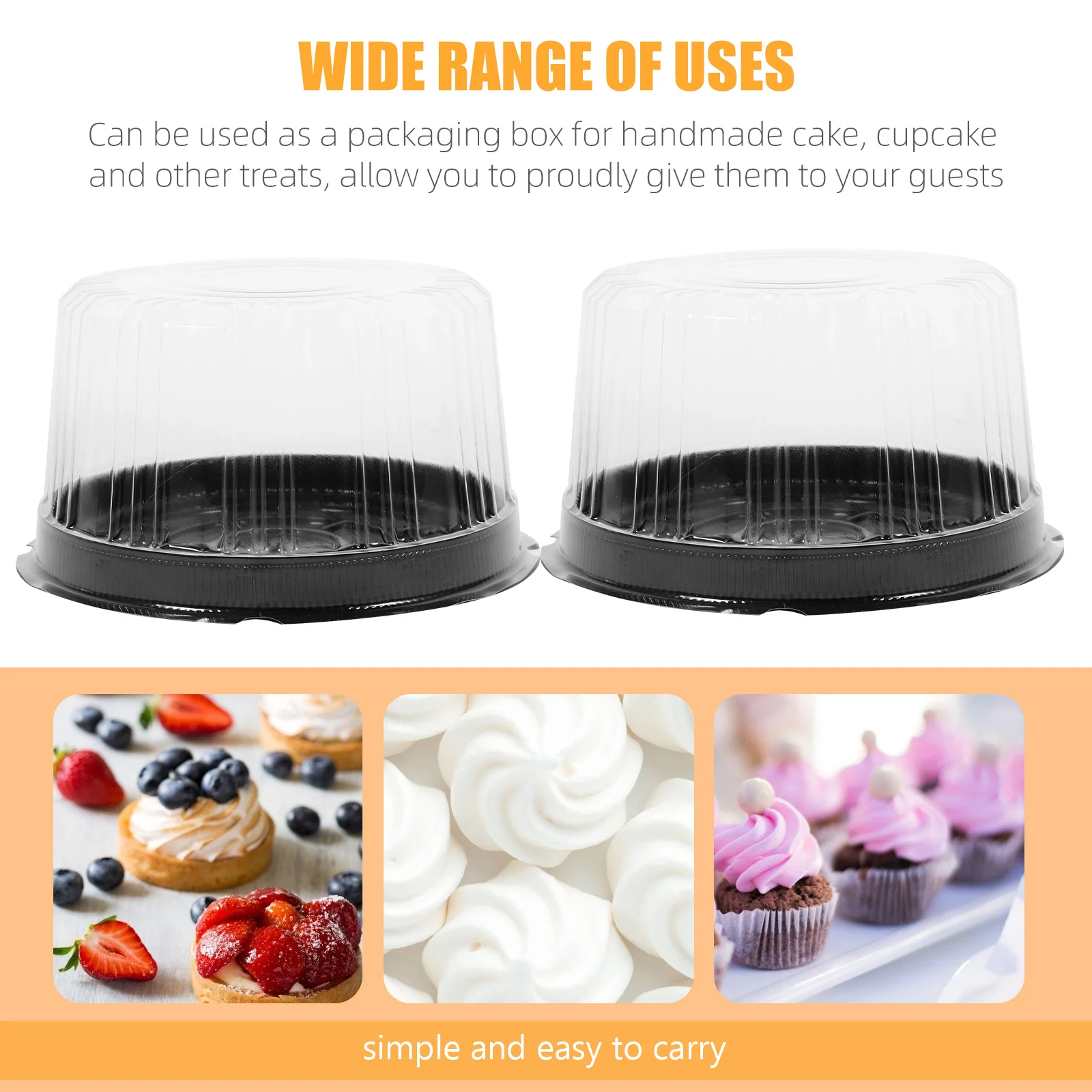 10 Pcs Stackable Cake Cheese Storage Box Plastic Containers with Lids for Holders