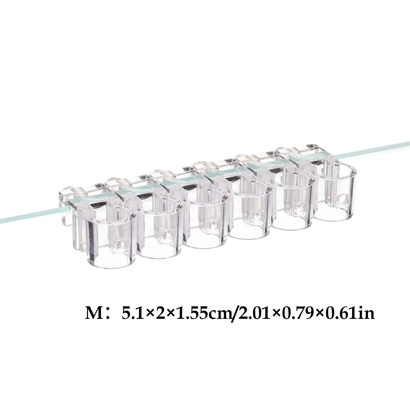 Soporte para plantas de acuario, 6 piezas, soporte transparente para plantar, soporte colgante para plantas acuáticas para pecera, cultivo en casa