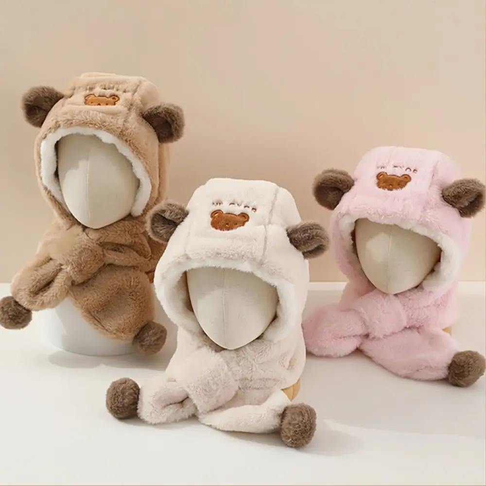 

New Warm Fluffy Fur Hat Windproof Cartoon Warm Cap Lightweight Ear Protection Beanie Winter