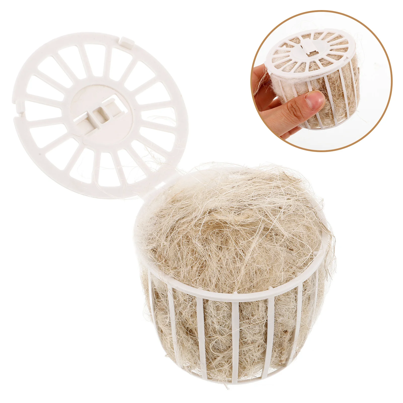 

Natural Bird Nest Materials for Wild Birds Breathable Nesting Material Holder Decorative Nest Building Supplies for Birdhouse