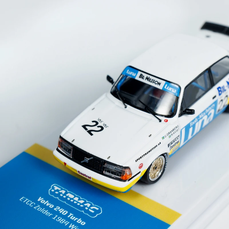 Tarmac Works 1/64 Volvo 240 Turbo ETCC Zolder 1984 Legering Speelgoed Motor Diecast Metaal Model Gift