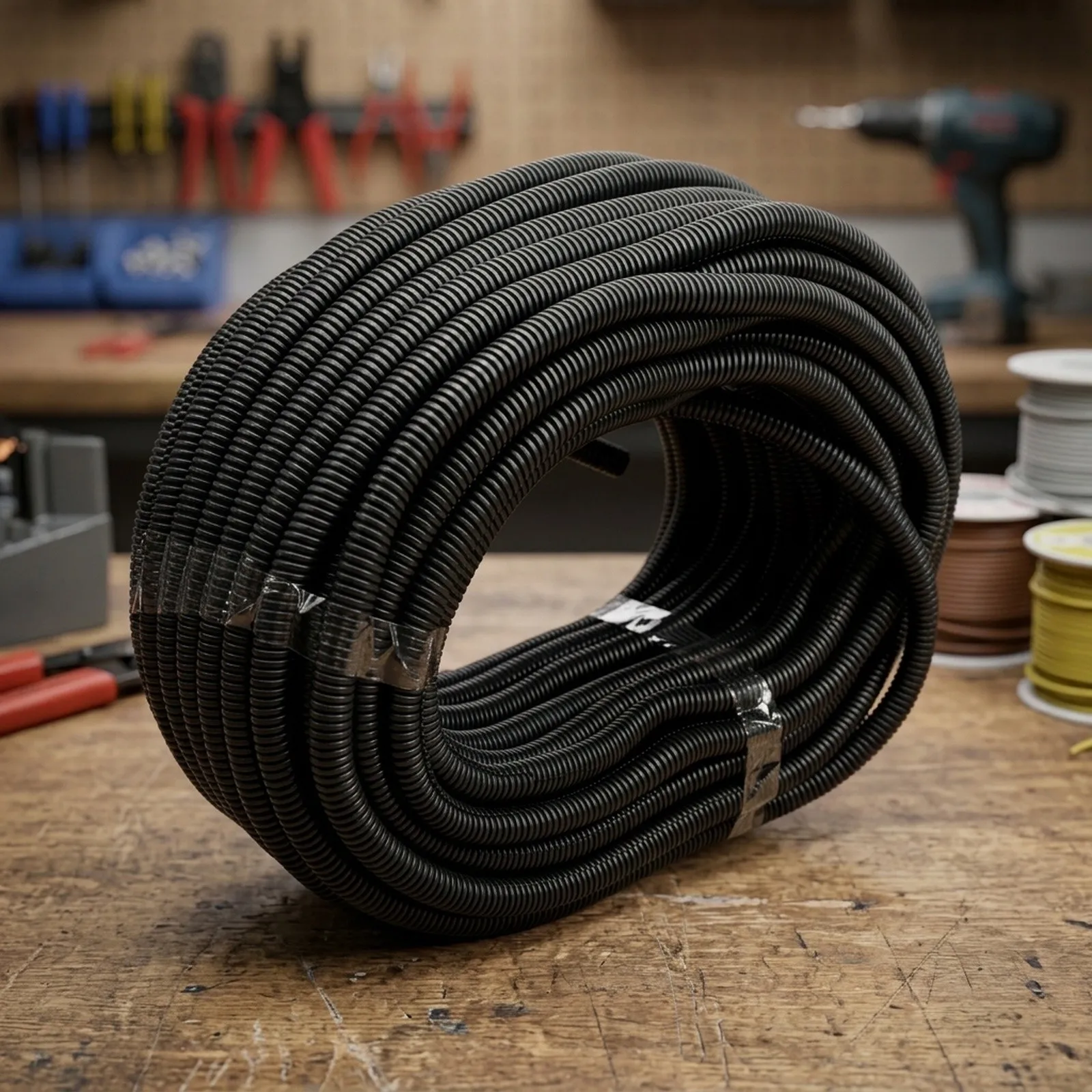 Cable Protection Tube Flexible Polyethylene Sleeves Designed to Keep Wires Safe from Damage in Cars and Industries