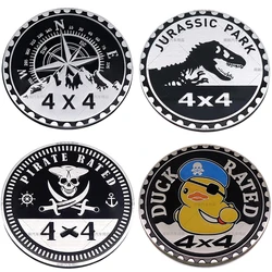 Aluminium Ente Pirat Jurassic bewertet 4x4 Auto Emblem Abzeichen Heck Kofferraum Aufkleber für Jeep Wrangler Grand Cherokee Renegade Kompass