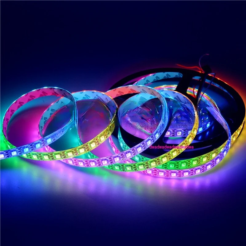 

5V one meter starting WS2812B 96 light, pixel light strip, bare board, glue drop, sleeve, glue filling full color LED