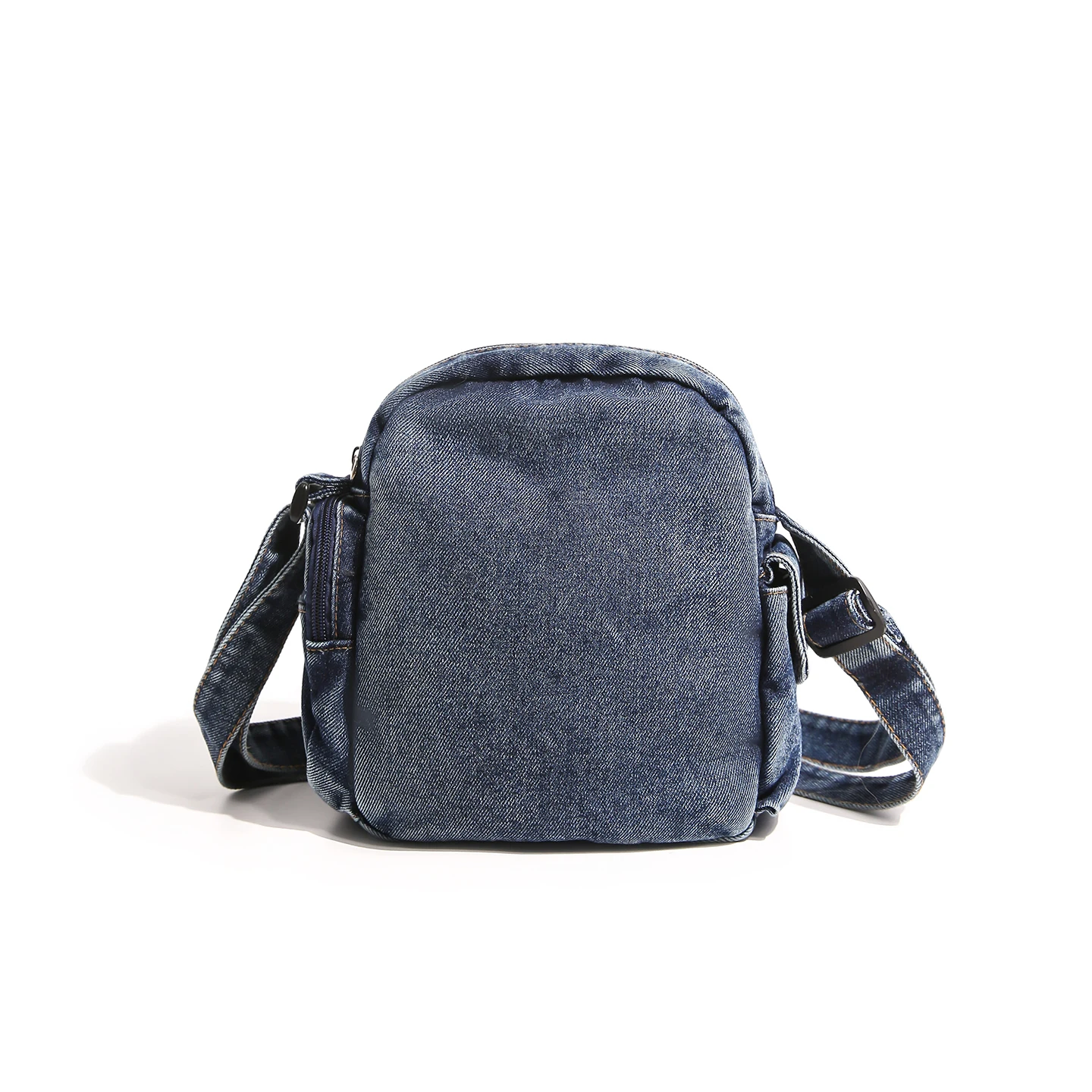 Denim Messenger Bags Women 100% Cotton Crossbody Bags Men More Cloth Shoulder Bags Washed Canvas Flap Packages Travel Purse 3