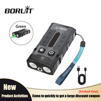 BORUiT EV20 UV LED Keychain Flashlight EV10 Type-C Rechargeable Magnetic Pocket Torch with Hat Clip for EDC Work Outdoor Camping