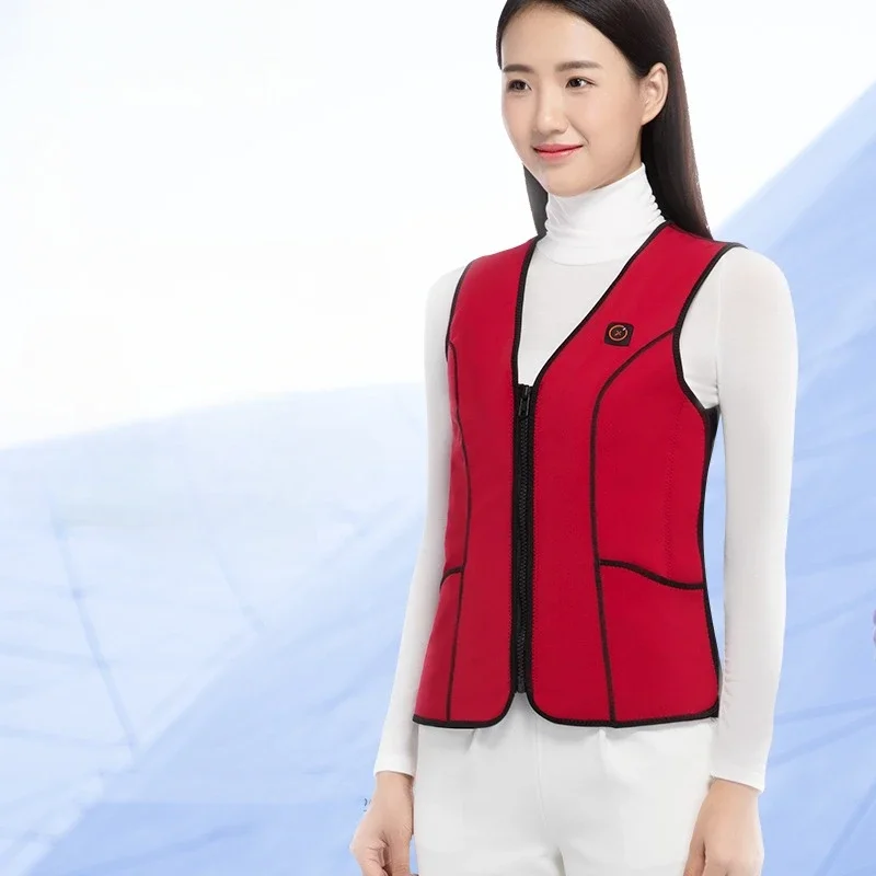 Electric down cotton vest Charging heating vest Middle-aged and elderly people keep warm with self-heating clothes.