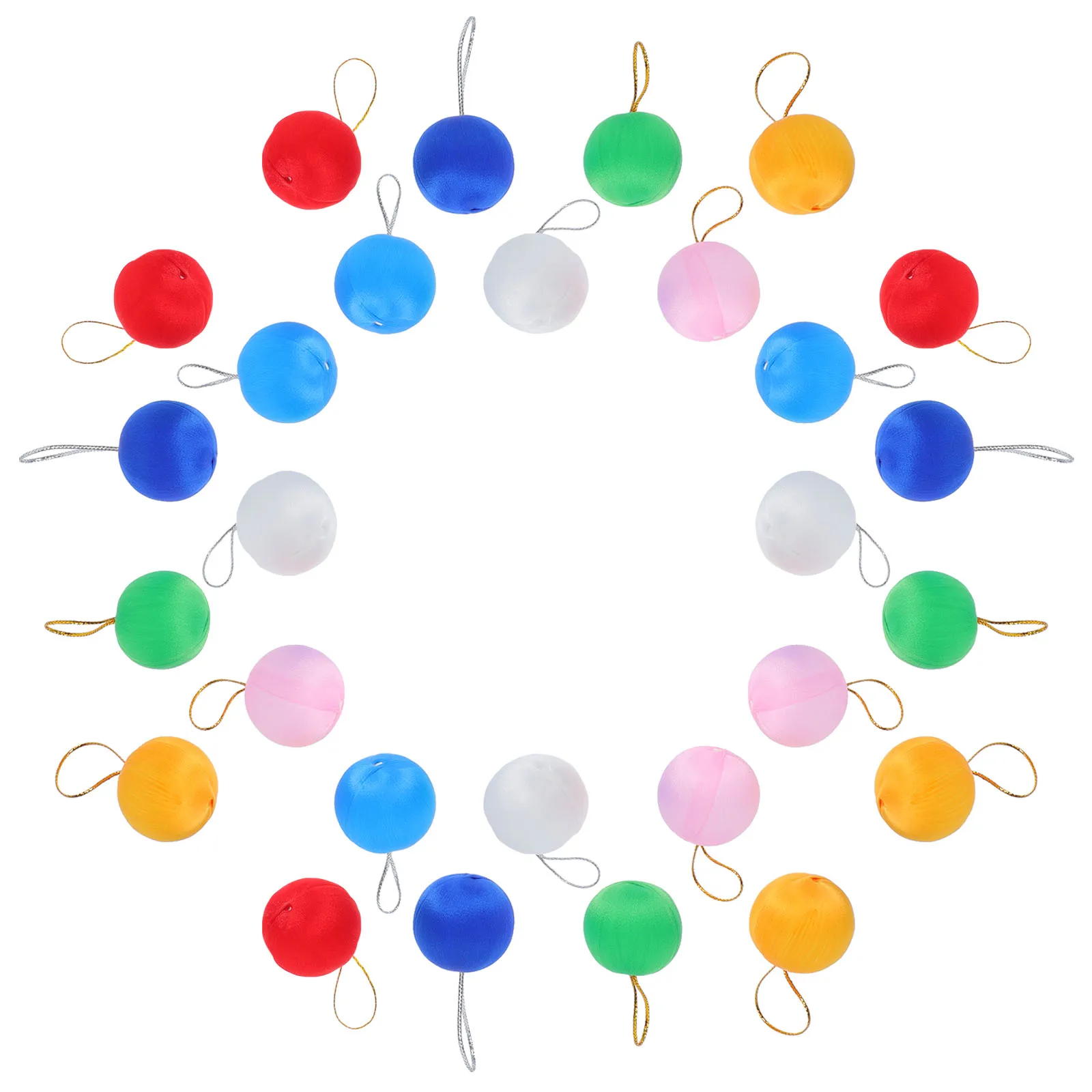 

60Pcs Xmas Balls Decor Colorful Silk Yarn Hanging Ornaments Christmas Tree Pendant Holiday Party Decor Balls Pendant