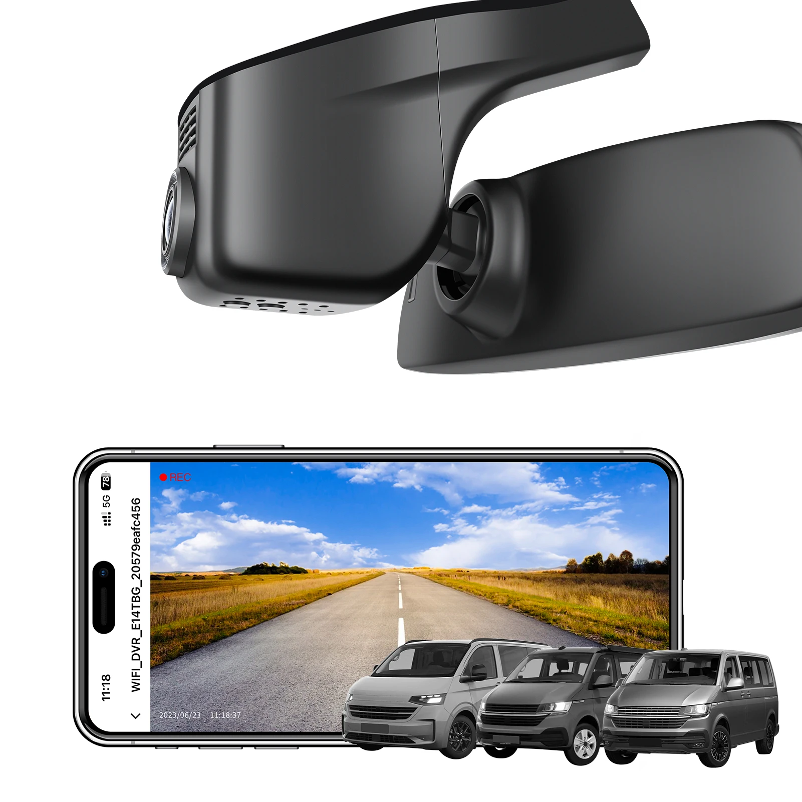 Mangoal 4K Dash Cam Voor VW Transporter T6 T6.1 Multivan California Caravelle 2016-2025 (Model A/B) WiFi APP GPS Auto DashCam