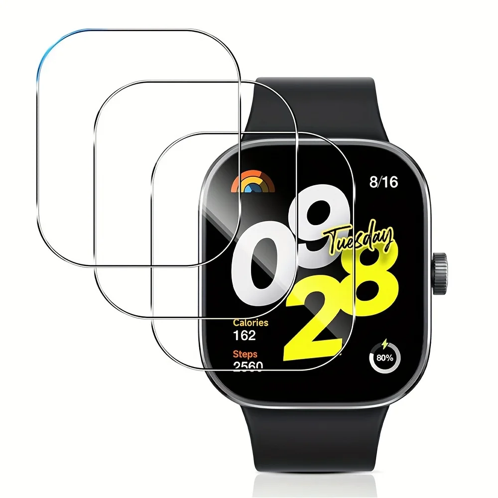 3-5Pcs Premium Tempered Glass For Xiaomi Redmi Watch4 Smartwatch Screen Protector For Watch 4 Clear Anti-scratch Film