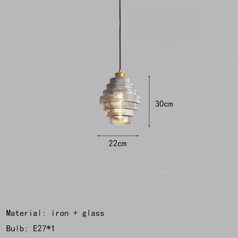 Nordic Retro Creatieve Luxe Ijzeren Glas LED Decor Thuis Hanglamp Bar Slaapkamer Foyer Eetkamer Verlichtingsarmaturen