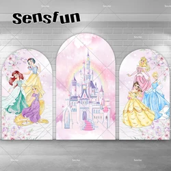 Princess Girls Baby Shower Birthday Party Chiara Arch Backdrop Cover Castle Snow White Belle Cinderella Photography Backgrounds