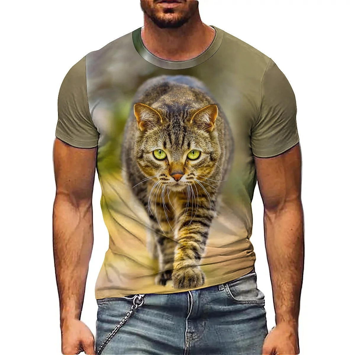 Hawaiian Style Fashion Men's 3D Printed Short Sleeve T-Shirt - Full Print