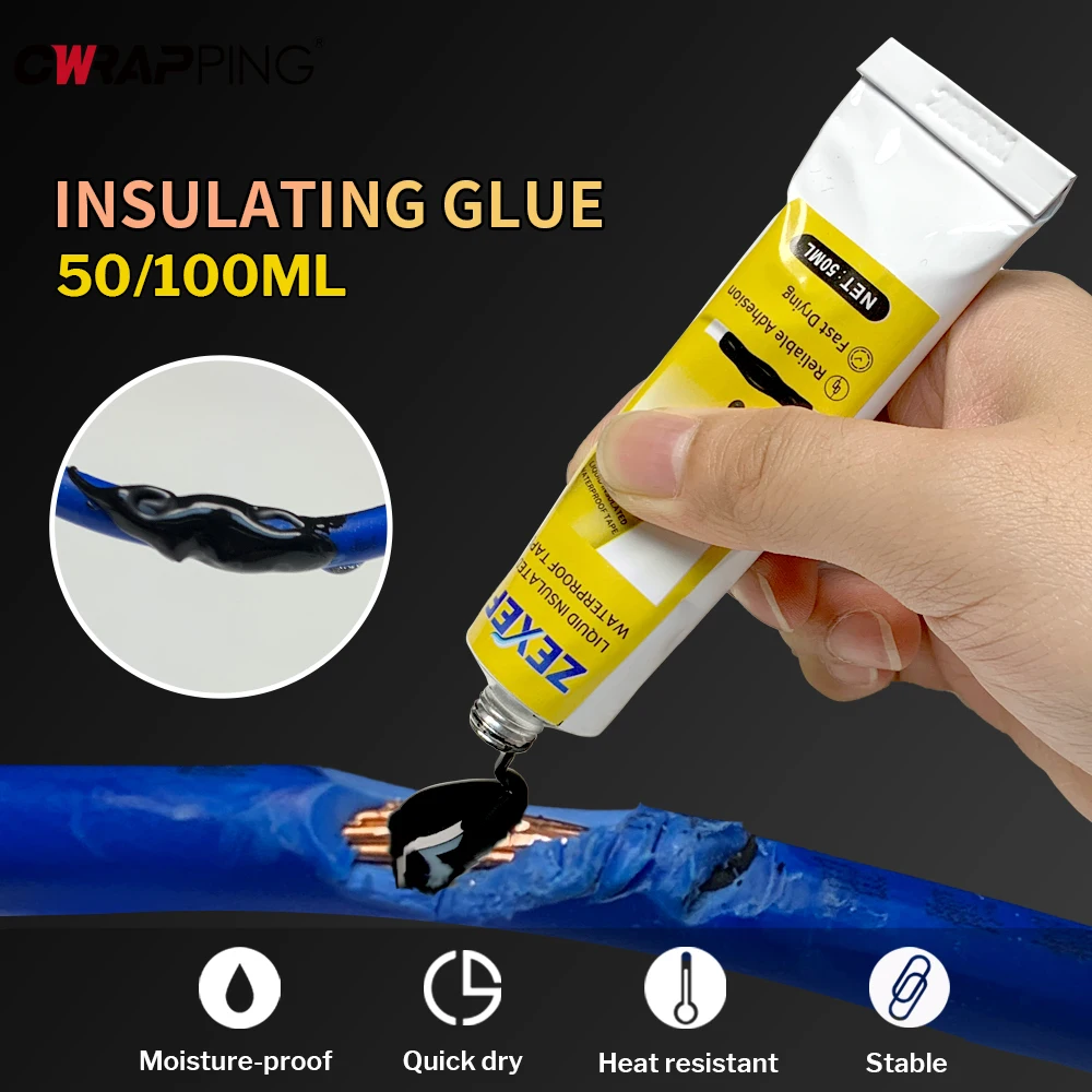 50/100ml Liquid Insulating Paste Self-Adhesive Multifunctional High-Temp Resistant Sealant for Car Wire Maintenance Tools image 2