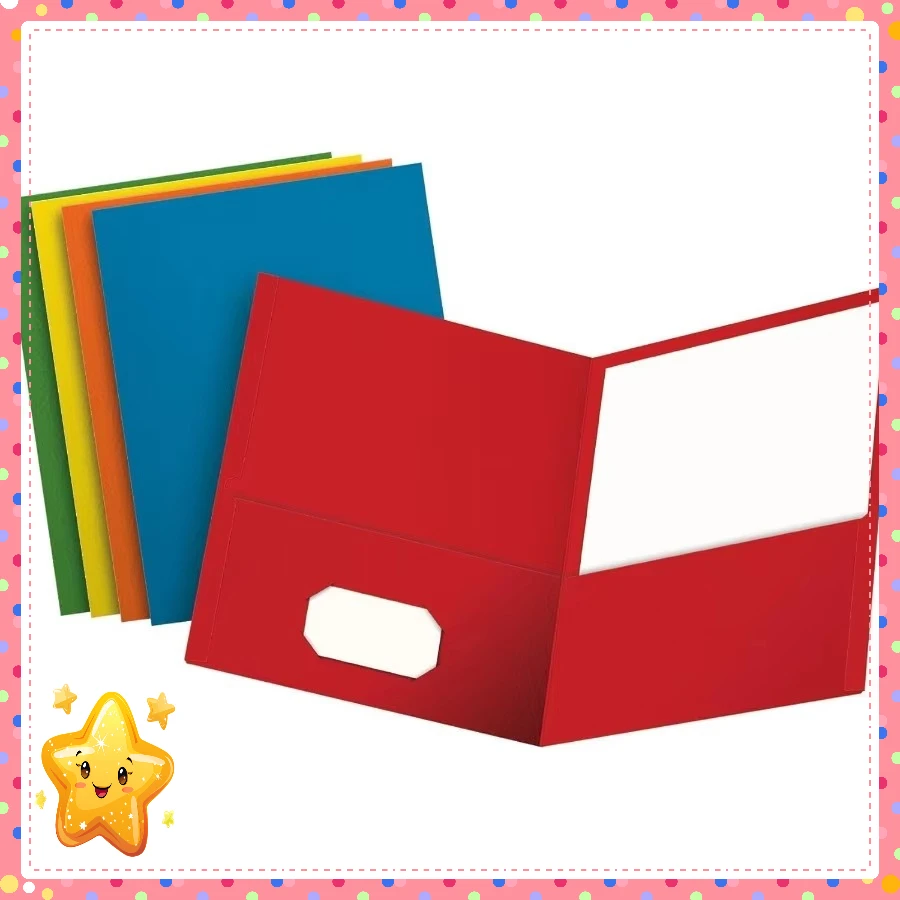 

Oxford Double Pocket Folder: Durable Letter Size for School, Office & College Use with Colorful Design