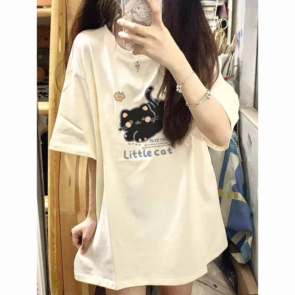 

Short Sleeve T-Shirts Womens Lace Splicing Floral Ruffle Trim Korean Inspired Cute Casual Vintage Relaxed Fit Tops