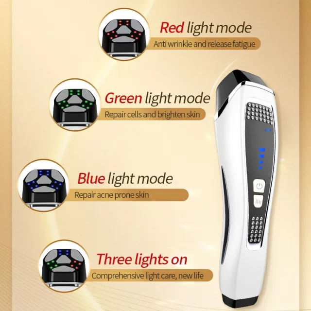 Thuisgebruik Schoonheidsapparatuur 7 In 1 Face Lift Massager Rf Ems Led Anti Rimpel Beauty Apparaat Microcurrent Huid