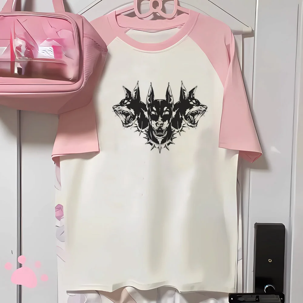 Vintage y2k T-Shirt Frauen Sommer dehnbare T-Shirt weibliche lustige Anime Kleidung