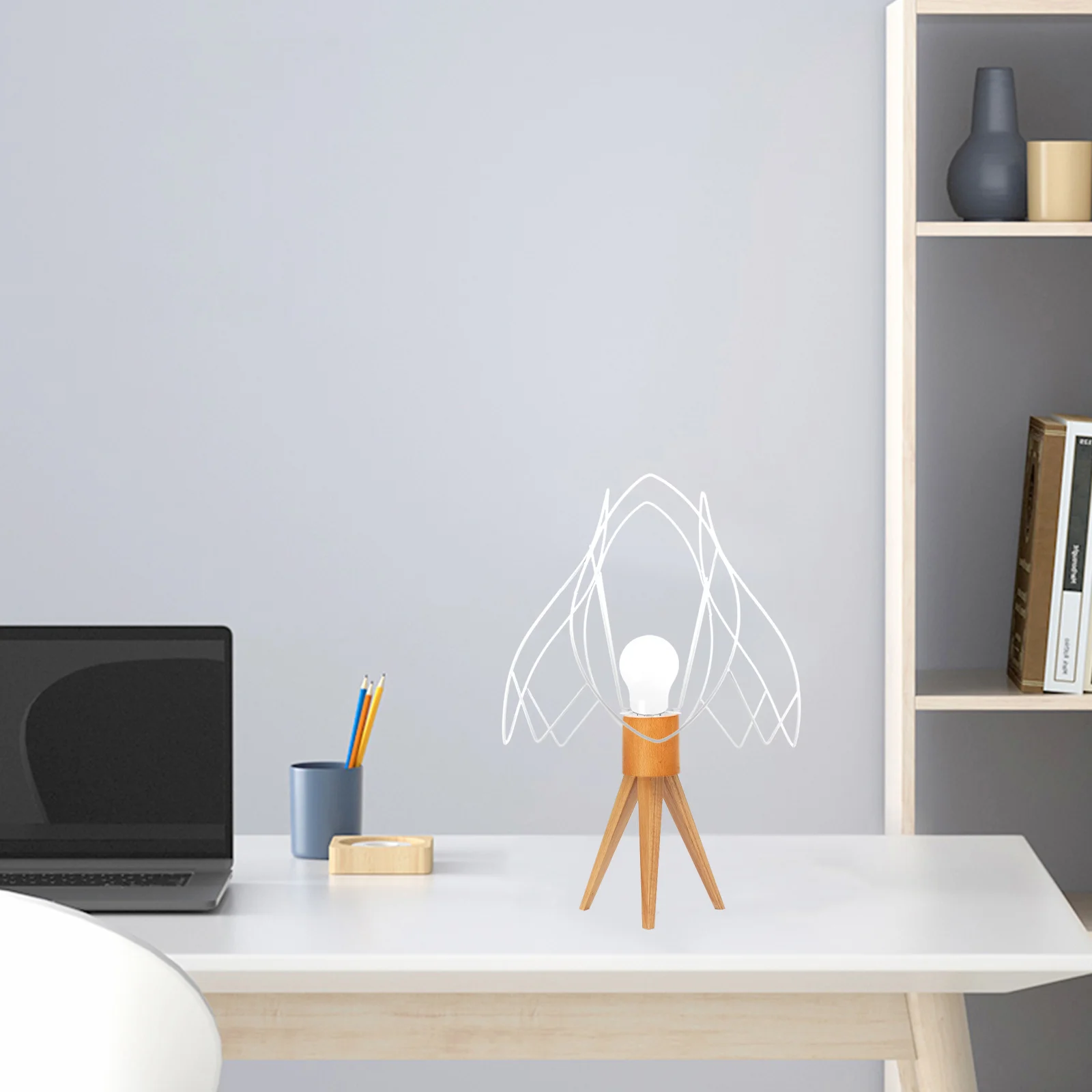 

Iron Wire Lampshade Frame DIY E27 Light Cage Sturdy Safe Material Easy Install Home Office Cafe Decor Lampshade Frame