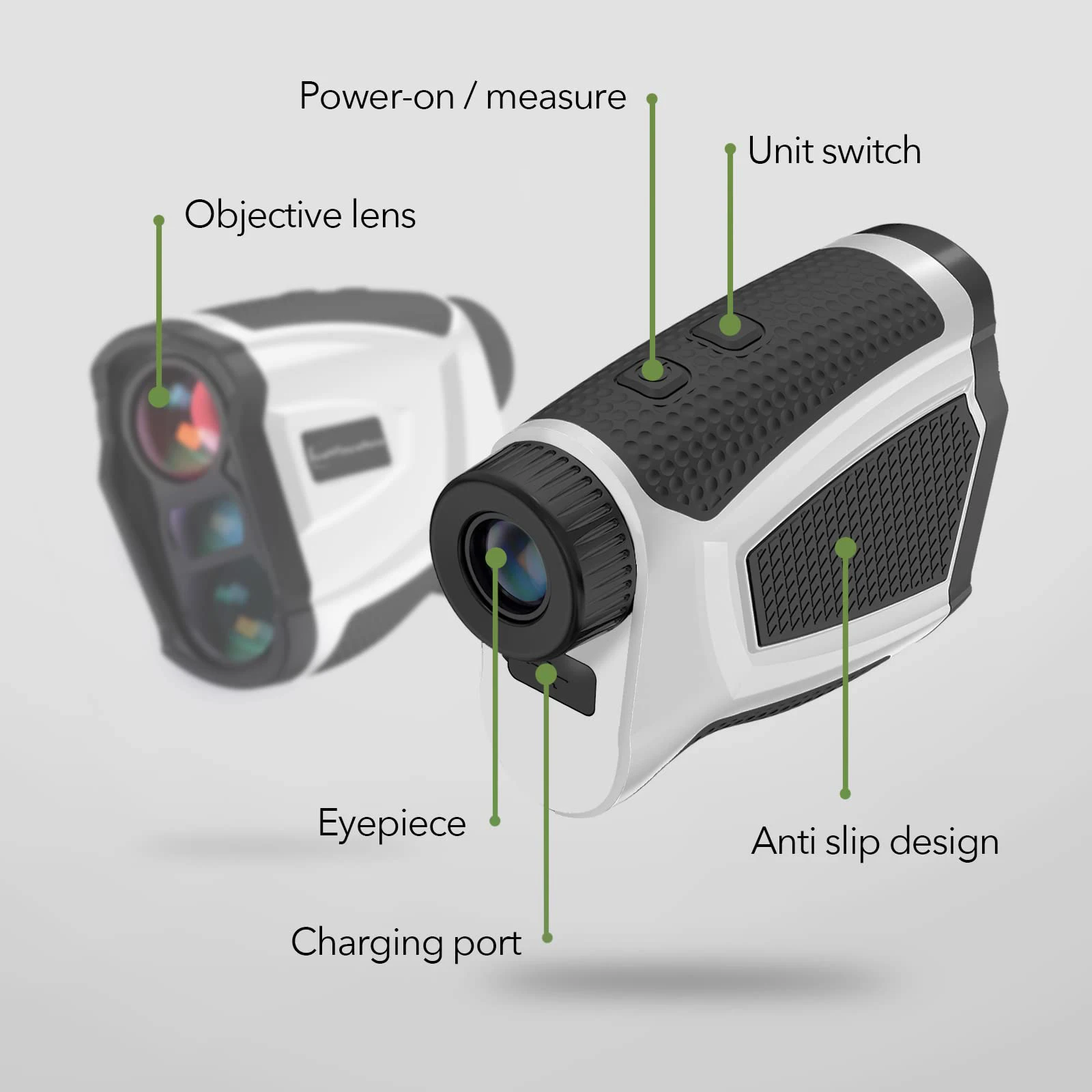 Imagem -06 - Telêmetro a Laser Usb Medidor de Distância para Golfe Caça Pesquisa 600m 800m 1200m 1500m