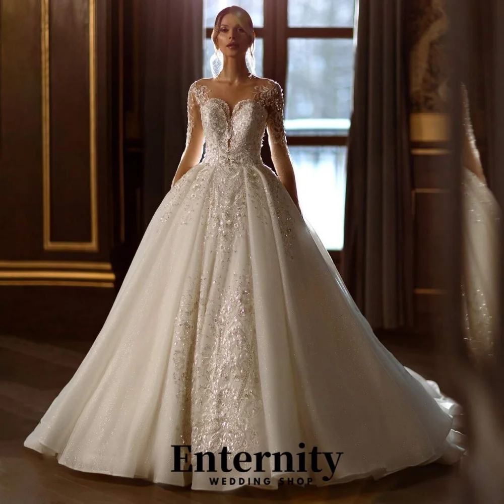 

Customized Tulle Button Wedding Dresses Sexy Sweetheart For Women Charming Simple Lace Applique Bridal Gowns Vestidos De Novia